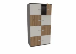 Meuble de rangement Epure - 8 casiers - fermeture à code - clé passe partout non fournie