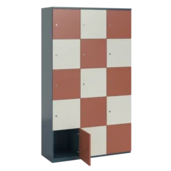 Meuble de rangement FrameOne II - 15 casiers - fermeture à clé - clé passe partout non fournie