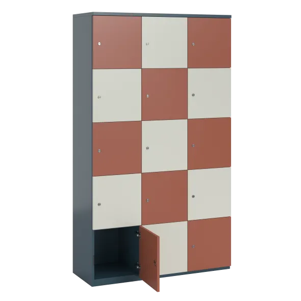 Meuble de rangement FrameOne II - 15 casiers - fermeture à clé - clé passe partout non fournie