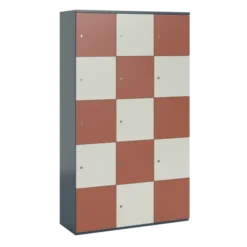 Meuble de rangement FrameOne II - 15 casiers - fermeture à clé - clé passe partout non fournie