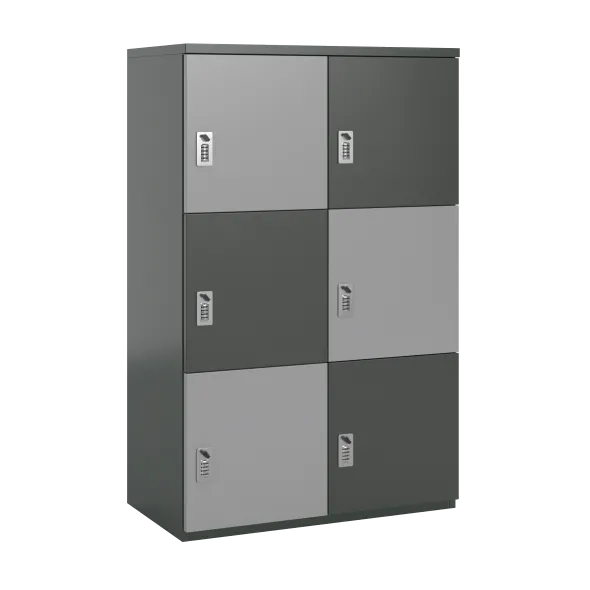 Meuble de rangement FrameOne II - 6 casiers - fermeture à codes - clé passe partout non fournie