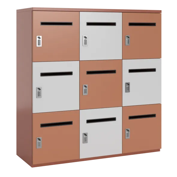 Meuble de rangement FrameOne II - 9 casiers courrier - fermeture à codes - clé passe partout non fournie
