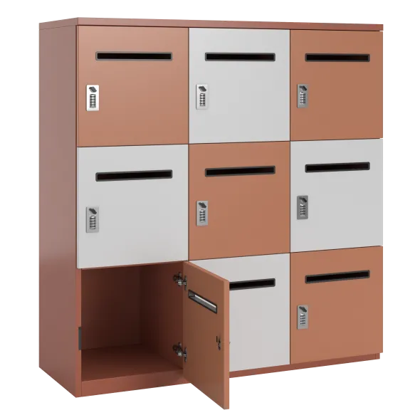 Meuble de rangement FrameOne II - 9 casiers courrier - fermeture à codes - clé passe partout non fournie