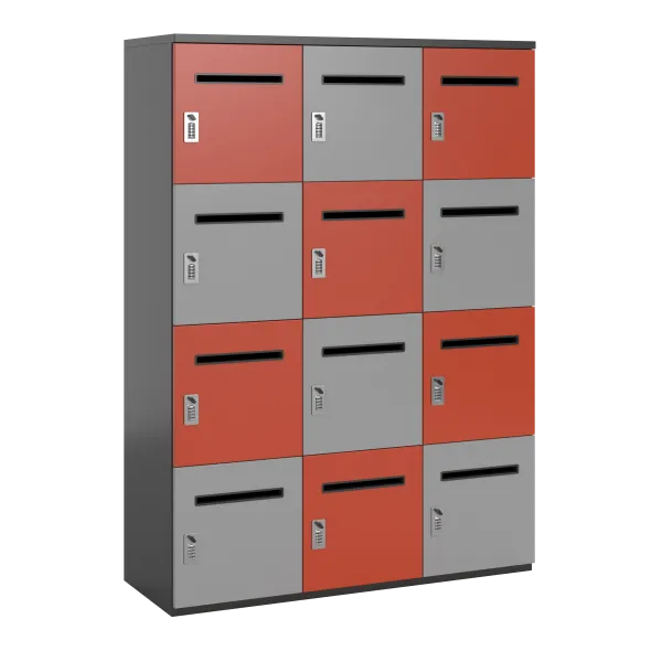 Meuble de rangement FrameOne II - 12 casiers courrier - fermeture à codes - clé passe partout non fournie