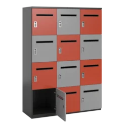 Meuble de rangement FrameOne II - 12 casiers courrier - fermeture à codes - clé passe partout non fournie