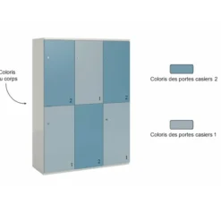 Meuble de rangement FrameOne II - 6 casiers - fermeture à clé - clé passe partout non fournie