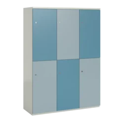 Meuble de rangement FrameOne II - 6 casiers - fermeture à clé - clé passe partout non fournie