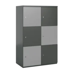 Meuble de rangement FrameOne II - 6 casiers - fermeture à clé - clé passe partout non fournie