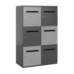 Meuble de rangement FrameOne II - 6 casiers courrier - fermeture à clé - clé passe partout non fournie