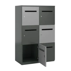 Meuble de rangement FrameOne II - 6 casiers courrier - fermeture à clé - clé passe partout non fournie