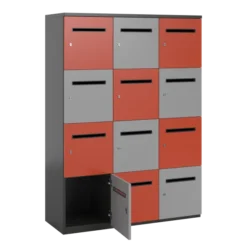 Meuble de rangement FrameOne II - 12 casiers courrier - fermeture à clé - clé passe partout non fournie