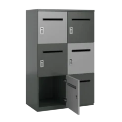 Meuble de rangement FrameOne II - 6 casiers courrier - fermeture à codes - clé passe partout non fournie