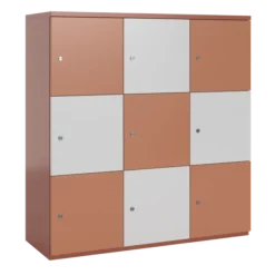Meuble de rangement FrameOne II - 9 casiers - fermeture à clé - clé passe partout non fournie