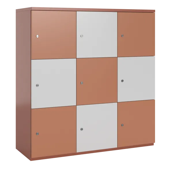 Meuble de rangement FrameOne II - 9 casiers - fermeture à clé - clé passe partout non fournie