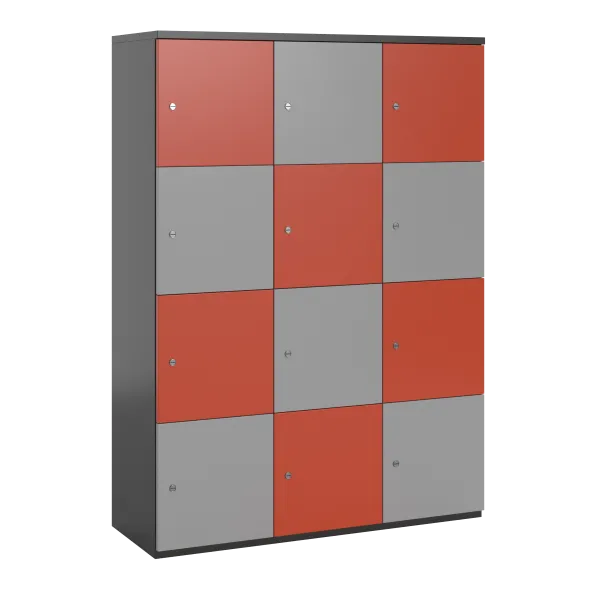 Meuble de rangement FrameOne II - 12 casiers - fermeture à clé - clé passe partout non fournie