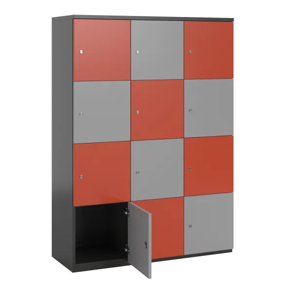 Meuble de rangement FrameOne II - 12 casiers - fermeture à clé - clé passe partout non fournie