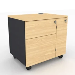 Meuble de rangement informatique Amphitéo - h. 58 x l. 61 cm - sur roulettes