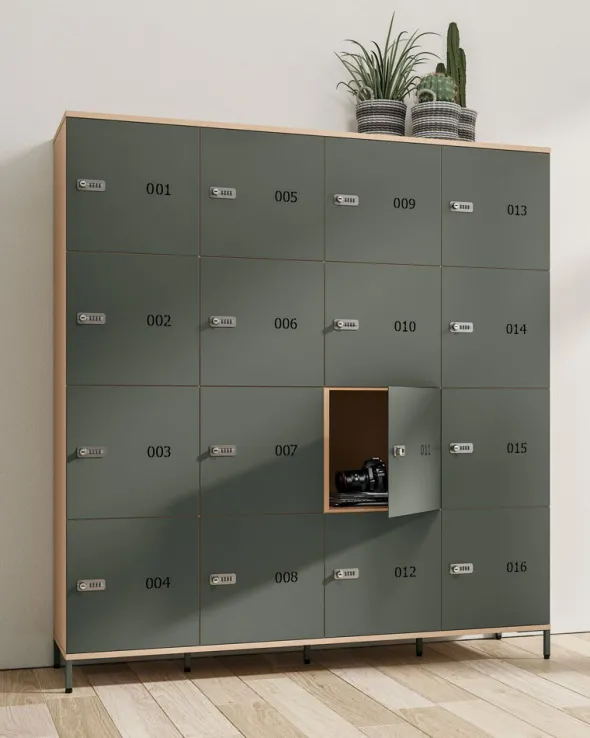 Meuble de rangement Lato - 20 casiers - fermeture à combinaison mécanique