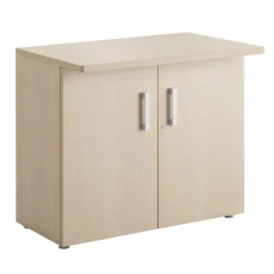 Meuble support pour trieur 3 colonnes Trimod - avec portes battantes - 1 tablette métallique