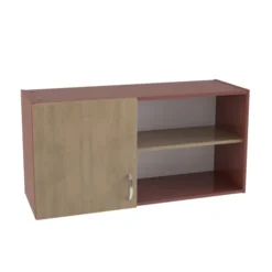 Meuble à suspendre - Lagune - l. 120 x h. 60 x pr. 40 cm - 1 niche ouverte et 1 porte - à fixer