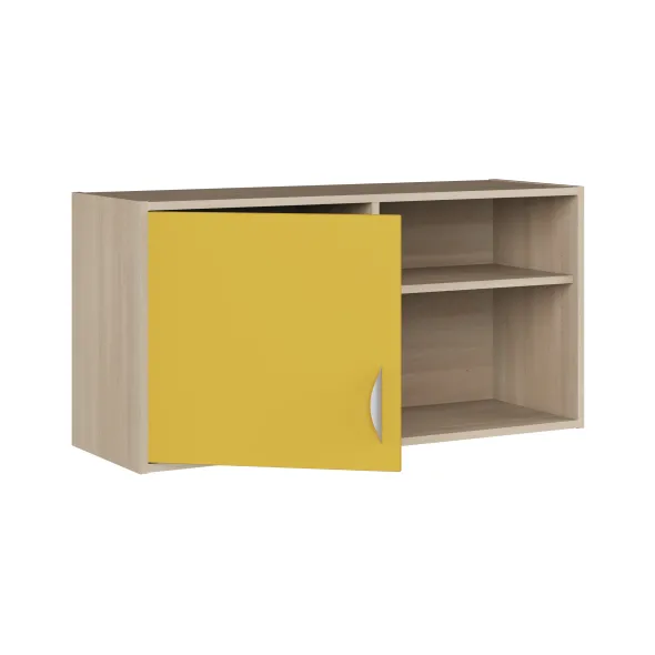 Meuble à suspendre - Odéos - l. 120 x h. 60 x 40 cm - 1 niche ouverte et 1 porte - à fixer - 1 tablette