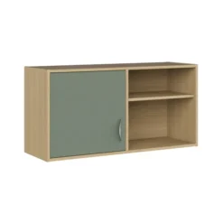 Meuble à suspendre - Odéos - l. 120 x h. 60 x 40 cm - 1 niche ouverte et 1 porte - à fixer - 1 tablette