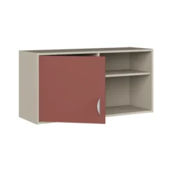Meuble à suspendre - Odéos - l. 120 x h. 60 x 40 cm - 1 niche ouverte et 1 porte - à fixer - 1 tablette