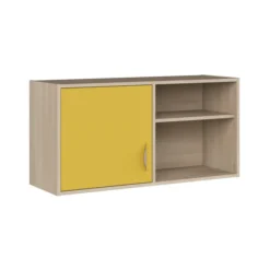 Meuble à suspendre - Odéos - l. 120 x h. 60 x 40 cm - 1 niche ouverte et 1 porte - à fixer - 1 tablette