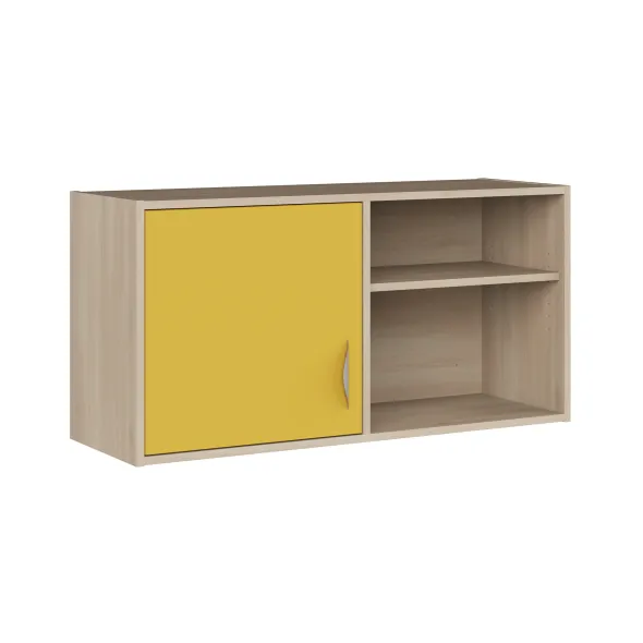 Meuble à suspendre - Odéos - l. 120 x h. 60 x 40 cm - 1 niche ouverte et 1 porte - à fixer - 1 tablette
