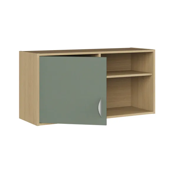 Meuble à suspendre - Odéos - l. 120 x h. 60 x 40 cm - 1 niche ouverte et 1 porte - à fixer - 1 tablette