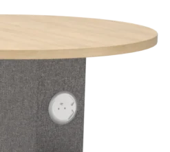 1 module assise haute et 1 table haute Border - table à droite - repose pied noir