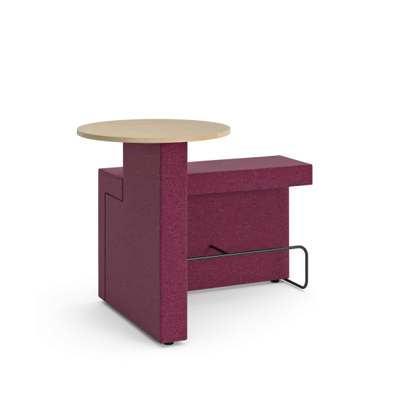 1 module assise haute et 1 table haute Border - table à droite - repose pied noir