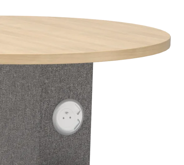 1 module assise haute et 1 table haute Border - table à gauche - repose pied noir