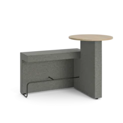 1 module assise haute et 1 table haute Border - table à gauche - repose pied noir