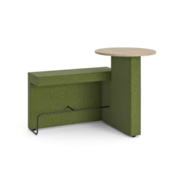 1 module assise haute et 1 table haute Border - table à gauche - repose pied noir