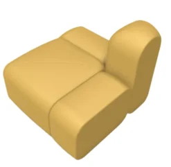 Module Bob - angle avec dossier - l. 87 x pr. 87 cm - textile enduit