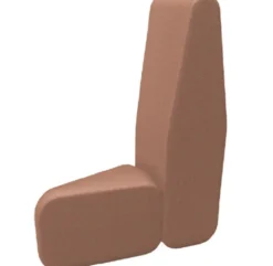 Module Bob - courbe concave avec haut dossier - l. 38 x pr. 87 cm - tissu