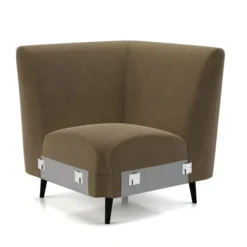 Module d'angle pour canapé modulaire Karnak - microfibre piétement bois