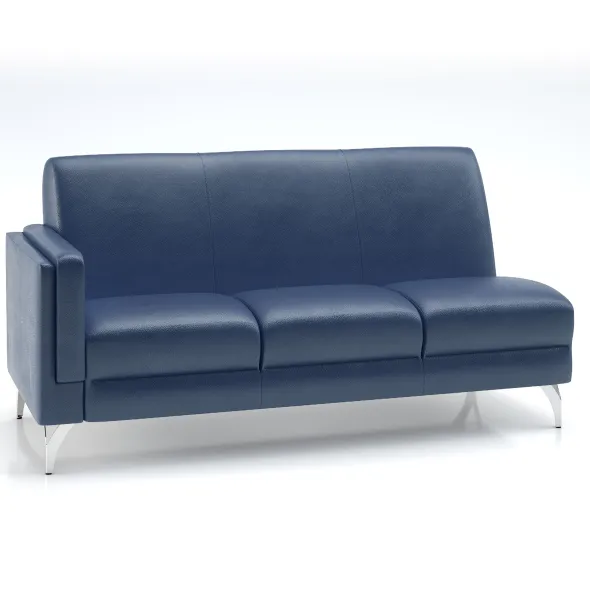 Module 3 places pour canapé modulaire Karnak - textile enduit grainé - piétement chrome