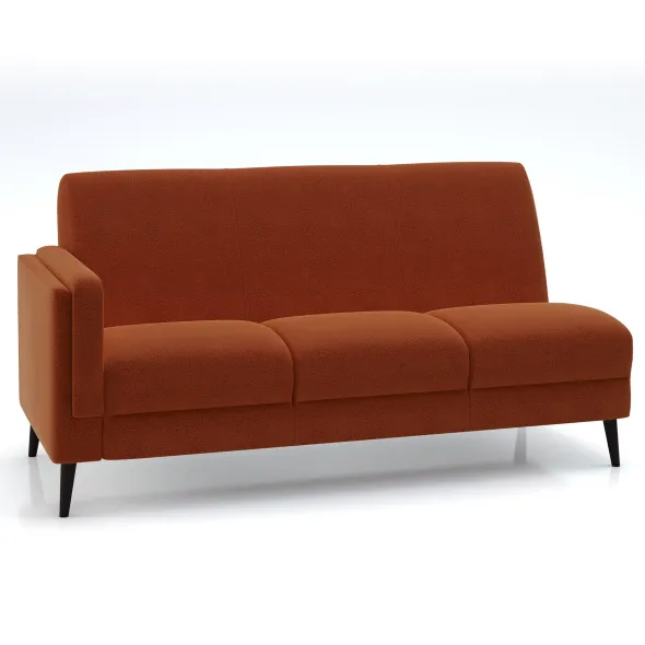 Module 3 places pour canapé modulaire Karnak - microfibre piétement bois