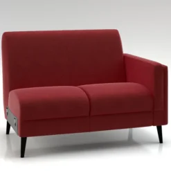 Module 2 places pour canapé modulaire Karnak - microfibre piétement bois