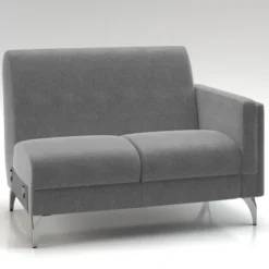 Module 2 places pour canapé modulaire Karnak - microfibre piétement chrome