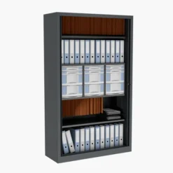 Module pour armoire Etic - pour armoire l. 120 x pr. 43 cm - 6 tiroirs pour CD h. 15 cm + 6 tiroirs h. 5 cm