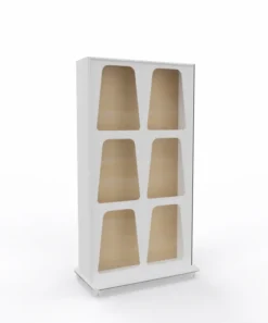 Mur de rangement avec 6 poufs oscillants Kulbu - pouf polyéthylène