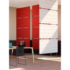 Panneau acoustique suspendu vertical Swell - rectangulaire - l. 116 x h. 179 x ép. 1,2 cm