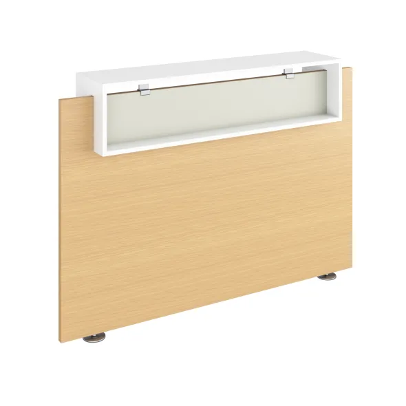 Panneau comptoir d'accueil l.130 cm - pour bureau l.160 cm - vendu sans bureau