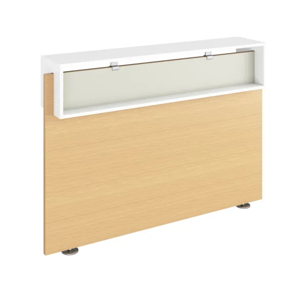 Panneau comptoir d'accueil l.150 cm - pour bureau l. 160 cm - vendu sans bureau