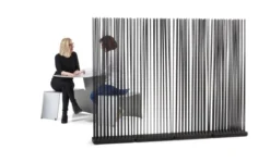 Paravent Sticks - h. 180 cm - socle caoutchouc noir