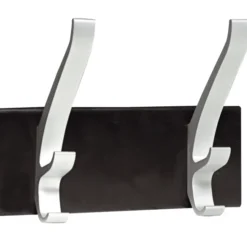 Patère murale Cyprès - noir - 2 patères aluminium