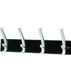 Patère murale Cyprès - noir - 4 patères aluminium